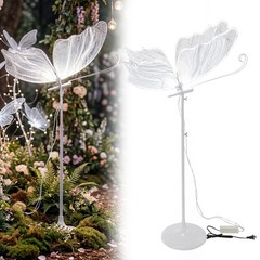 2 Pack Romantic Butterfly Lamp Props Easy To Install for Parties Weddings