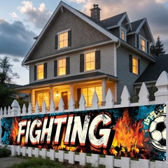 World Cup Decorations 118×20 Inches Polyester World Cup Party Yard Banner Soc…