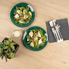 Restaurantware Moderna 9 Inch Premium Disposable Plates 40 Round Plastic Plates