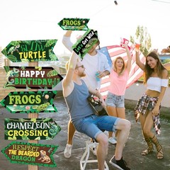 Reptile Birthday Party Decor – 20 Durable Directional Signs to Captivate Guests
