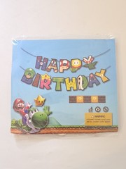 Super Mario Birthday Decorations Vinyl Backdrop Banner Both New In Package