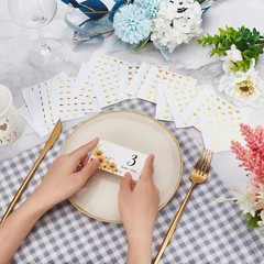 OLYCRAFT 2400Pcs 4 Styles Gold Meal Stickers 0.4 inch Cow/Fish/Chicken/Carrot…