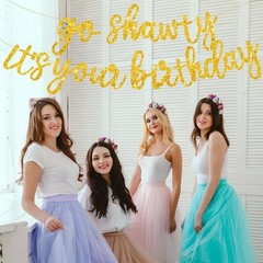 BEISHIDA Go Shawty It’s Your Birthday Banner NO 11.4 feet x feet, Gold