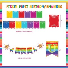 Fiesec First Fiesta Birthday Decorations, Mexican Theme 1st Uno Party