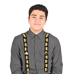 Beer Mug Suspenders (adjustable) Party One size fits most Black/Yellow/White