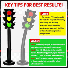 2Pcs 59Inch Jumbo PVC Stop Light Balloons Inflatable Traffic Light Balloons Race