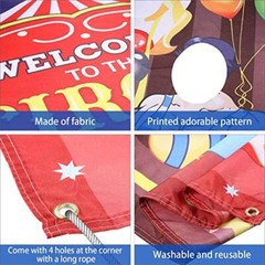 Carnival Circus Party Decoration Carnival Photo Door Banner Backdrop Props,