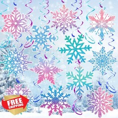 Pedel Snowflake Hanging Swirls 30pc