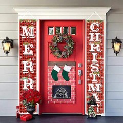 Vintage Christmas Decorations Outdoor Yard Banner Sign Holiday Party Supplies