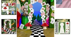 Wonderland Theme Party Decorations Set 34 Pcs Wonderland Photo Backdrop