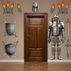 30 Pieces Medieval Party Decorations 6 Feet Jointed Suit Of Armor Knight Cut Out