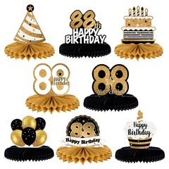 Cheers To 88 Decor, Birthday Party Table Sign, Gold