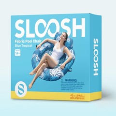 SLOOSH Inflatable Pool Floats Adult Comfortable Fabric Floating Lounge Chairs