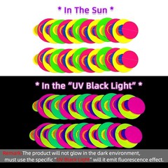 120ft UV Reactive Round Dot Paper Garland – Neon Streamers for Glow Parties, Wed