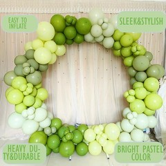 Green Balloons Different Sizes, Teender Green Balloons 18 12 10 5 Inches, Gre…