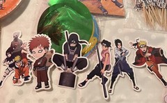 Anime Birthday Party Decor Supplies Banner Cake Topper
