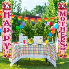 Happy Mothers Day Banner, 71″ X 12″ Mother’s 71 inches x 12 inches, Pink