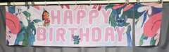 Lilo & Stitch Tropical Backdrops Birthday Party Banner Fabric Panels Decorations