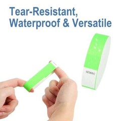 100pcs Paper Wristbands for Events Concert , Colored Wristbands Waterproof Paper
