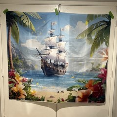 Pirate Ship Banner Backdrop Party Decor