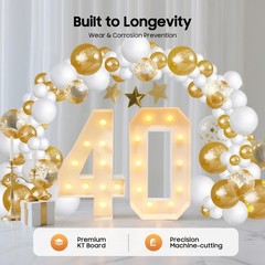 39″in H 40 Birthday Number Lights Marquee Light up Numbers 40th Birthday Decor
