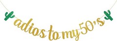 Adios to my 50’s Glitter Banner for 60th Birthday Theme NEW