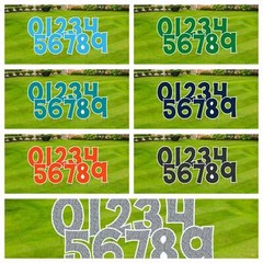 24” Solid Numbers Set, 10pc Yard Art in KG Font, Includes Stakes