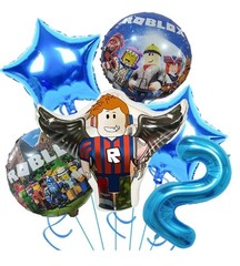 Robot Birthday Party Decorations Supplie Rbx Game Celebration Party Balloons 5PC