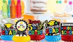 9 PCS 5th Grade Graduation Honeycomb Centerpieces Party Decorations 2025