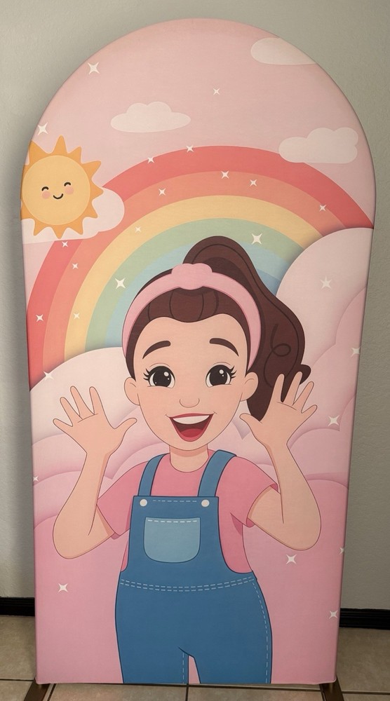 Mrs. Rachel birthday Arch Backdrop Cover