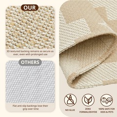 3×5 ft Boho Rugs for Entryway Washable Area Rug, Non Slip TPR Backed Entry Ru…