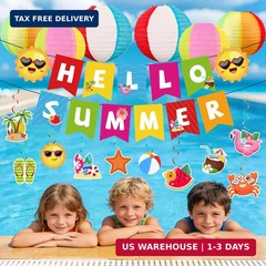 DMIGHT Summer Party Decorations Kit, Beach Pool Party Decorations, Hello Summer