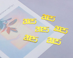 200Pcs 2025 Confetti New Year Table Decor Glitter Confetti Christmas Confetti fo