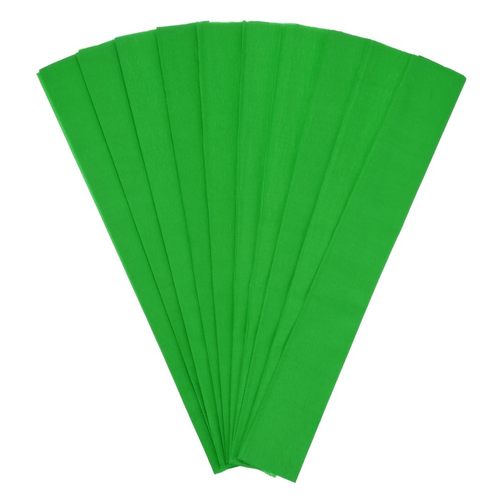 10 PCS Dark Green Crepe Paper 3.3×1.6 Ft Streamer Sheet For Flower DIY