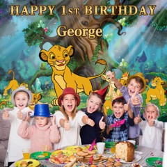 Simba The King Lion Personalised Custom Birthday Banner Backdrop Party Supplies