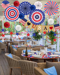 33 Pcs 4Th/Fourth of July Memorial Day Decorations, Patriotic Decorations Outdoo