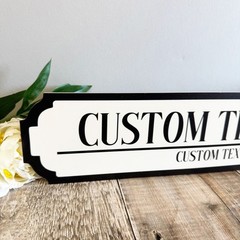 Personalised Road Sign | Custom Text Street Sign, Custom Name Plaque