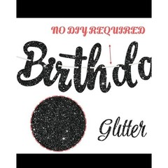 Glitter Black Sneaker Happy Birthday Banners 3Pcs Sports Shoes Theme Party De…