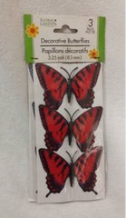 Greenbrier Floral Butterfly Decoration Twisties (6) 2 Packs Stuck New Old Stock