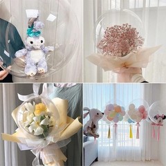 10Pcs Pre Stretched Extra Wide Mouth BoBo Balloons, 30 Inch Large Clear Stuff…