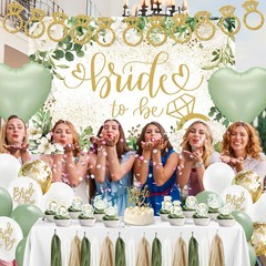 Sage Green Bridal Shower Decorations,Bachelorette Party Decorations, Bride to…