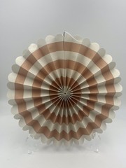Set 7 Paper Party Fans Hanging Decorations Multi Colors Patterns Foil Sturdy New
