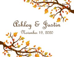 Autumn Trees Themed Yard Sign Great for Wedding Birthday Bridal Shower occasion