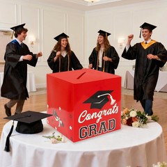PatiCool Red and Black Graduation Decorations 8.97 x x inches,