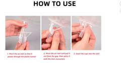 50 pcs Ballon Sticks With Cups clear ,Balloon Holder Stick Stand 27 inches Large