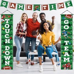 3 Pcs Football Party Decoration Set, Football Porch Signs Sport Theme Floor R…