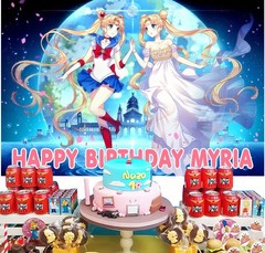 Sailor Moon Personalised Custom Banner Backdrop Party Supplies Birthday Gift