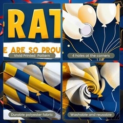 Congratulations Yard Banner Class of 2026 Graduation Party Decorations Blue Gold
