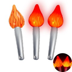 3PCS Inflatable Fake Torch with LED Light,16» Fun Torch Inflates for Sports …