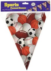 Sports Pennant Banner Party Accessory (1 1 Count (Pack of 1), Multicolored